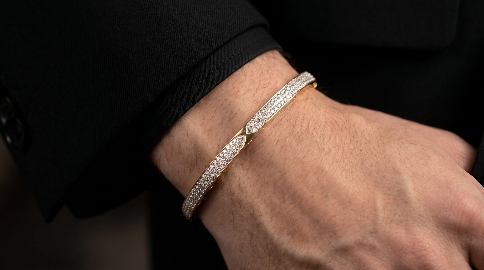 Bvlgari Inspired Diamond Bracelet (Men)